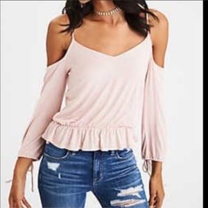 American eagle cold shoulder top